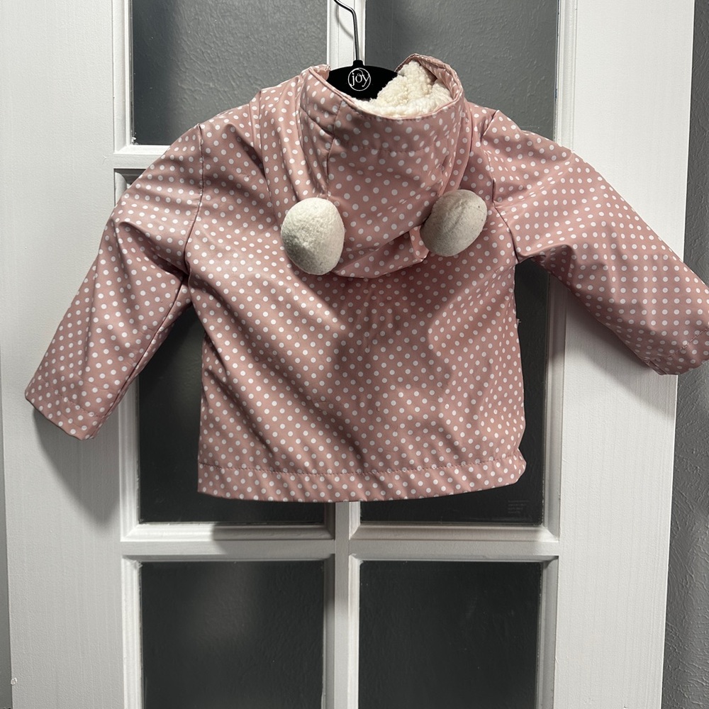 Pink C&C California Line Polka Dot Rain Jacket - Picture 3 of 9